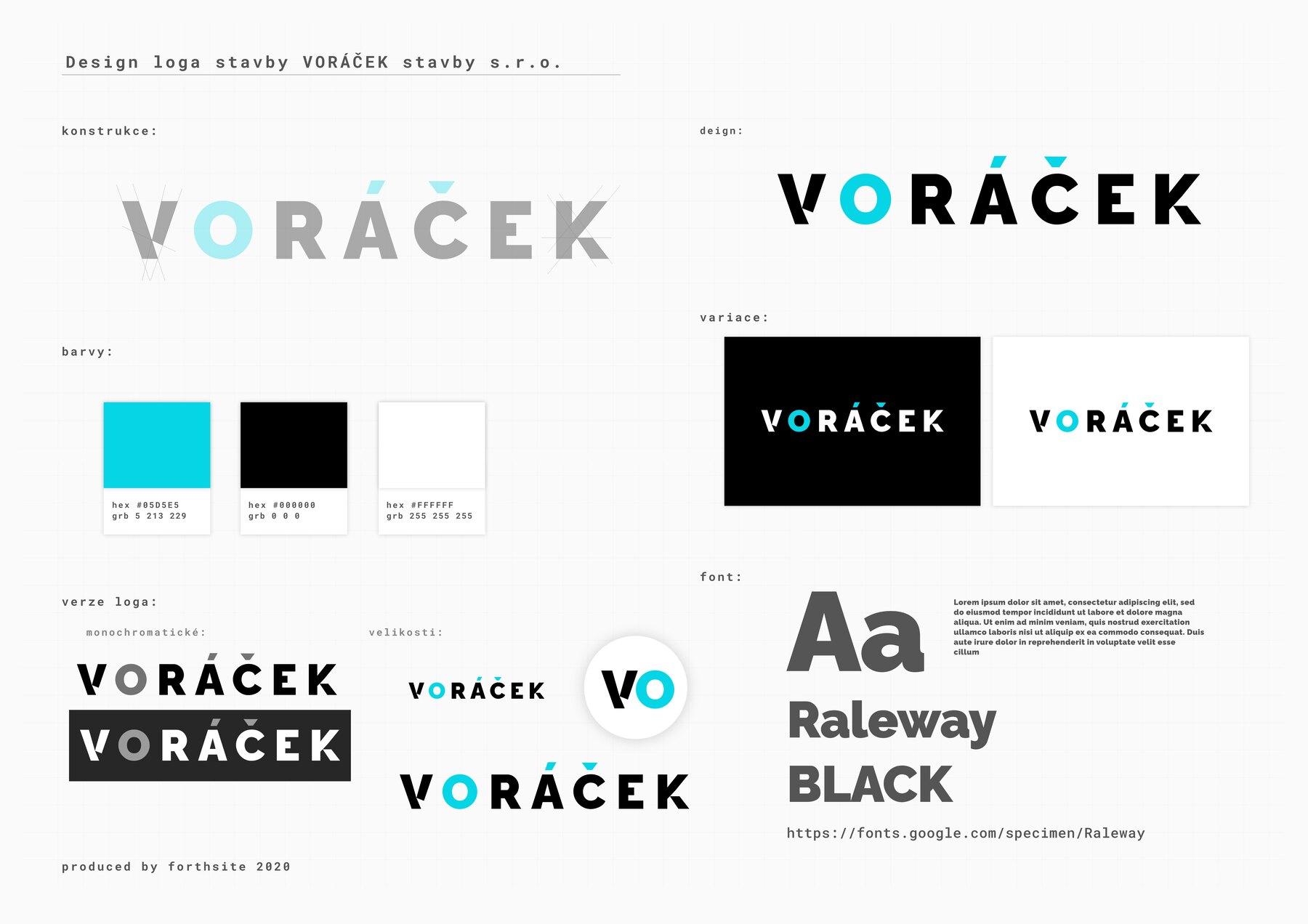 Logo a vizuální identita VoráčekStavby